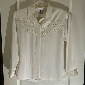 Vintage Fiji sport 100% polyester blouse size M